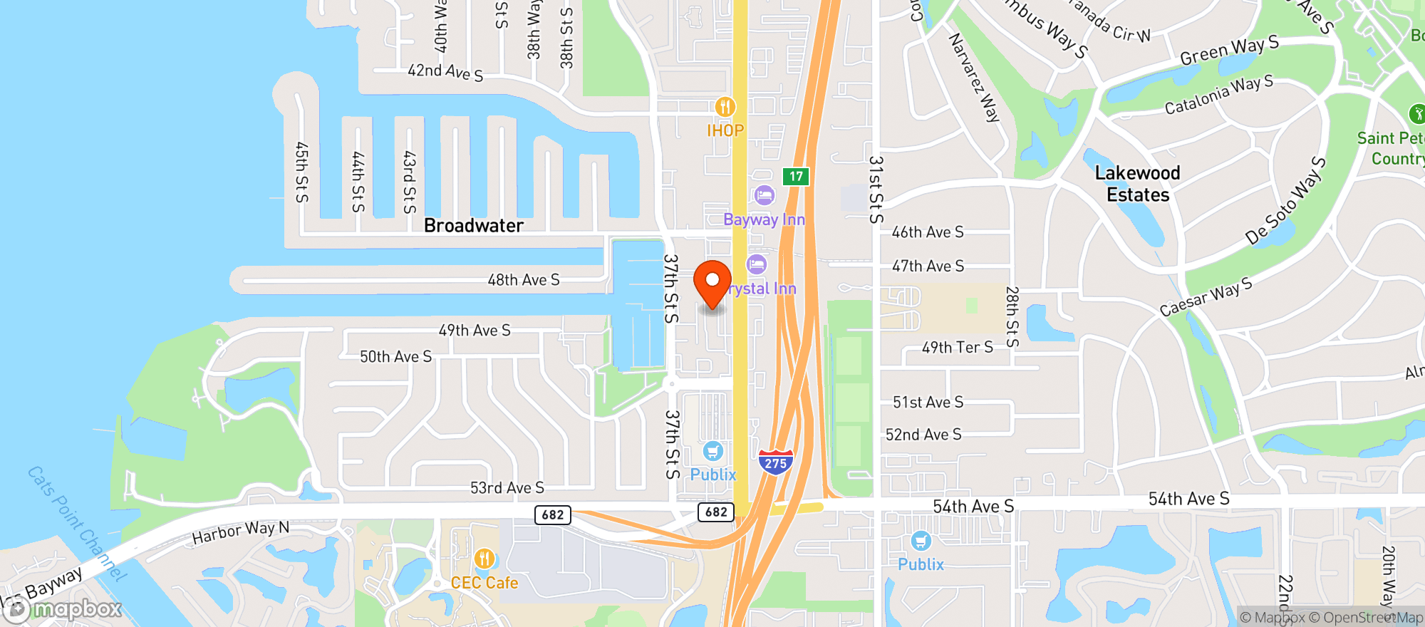 Map showing Wild Side Smoke Shop St Pete