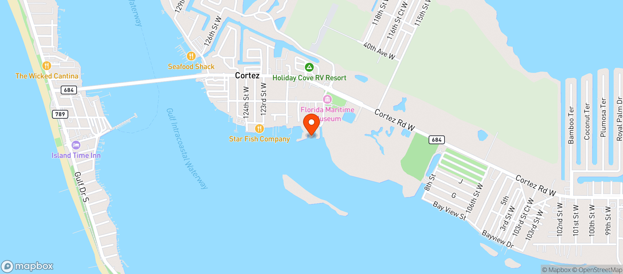 Map showing Swordfish Grill
