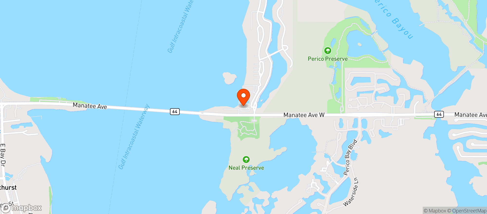 Map showing Floridays Woodfire Grill & Bar