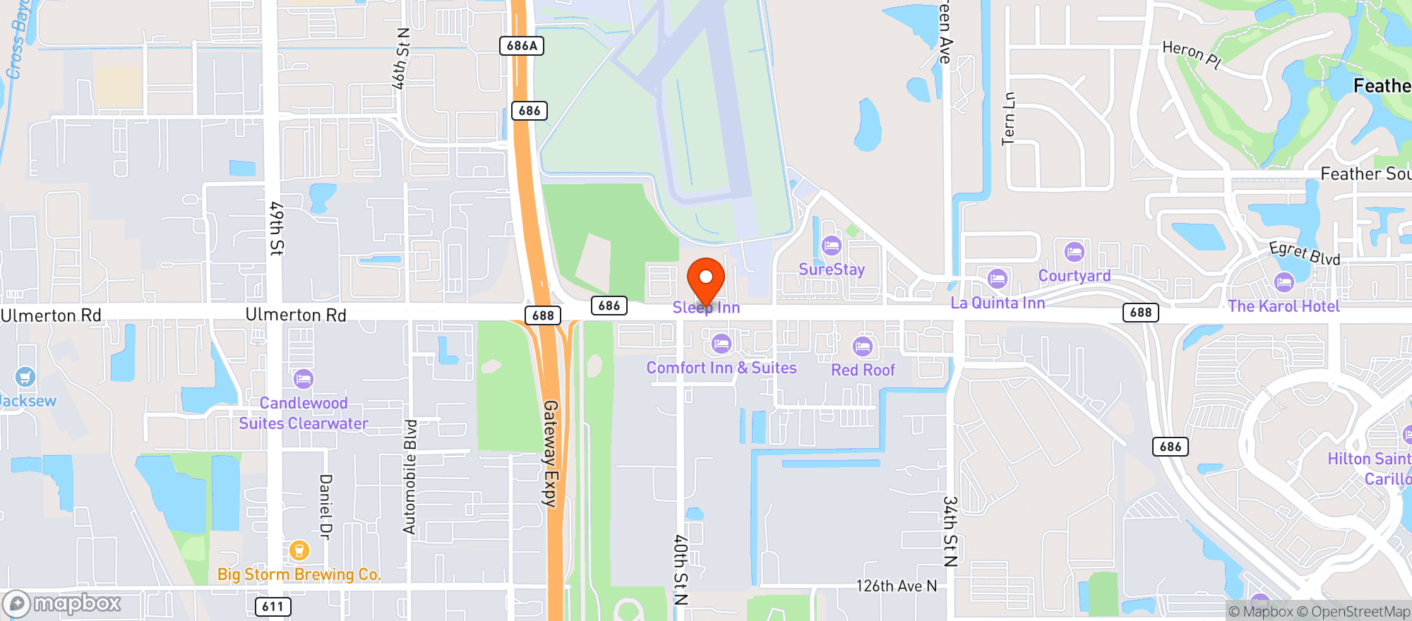 Map showing johnny's smoke shop & kava bar - Clearwater