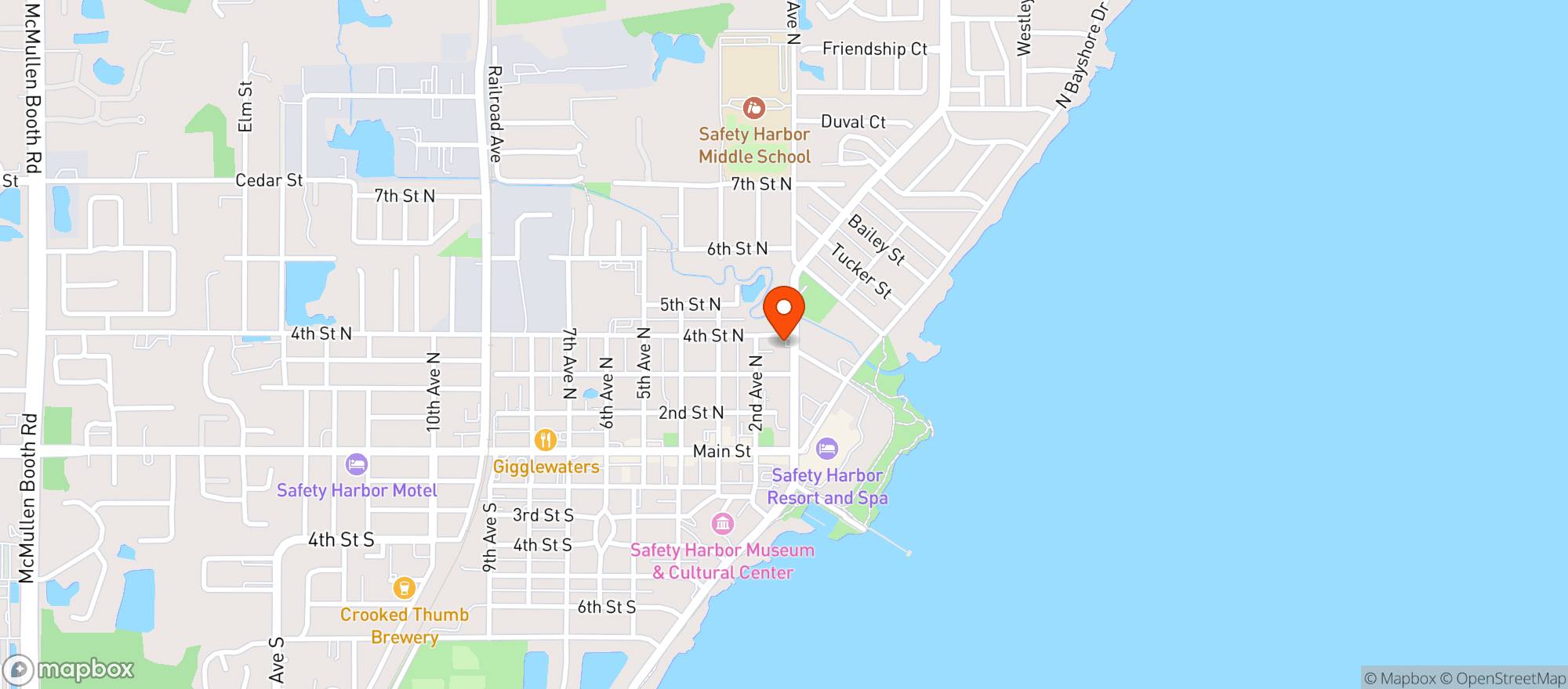 Map showing Kwik Stop