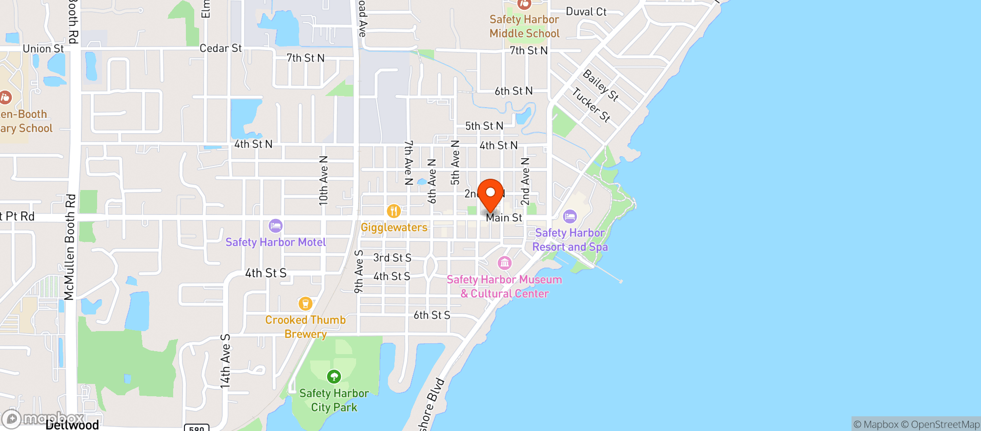 Map showing Sips Wine Bar