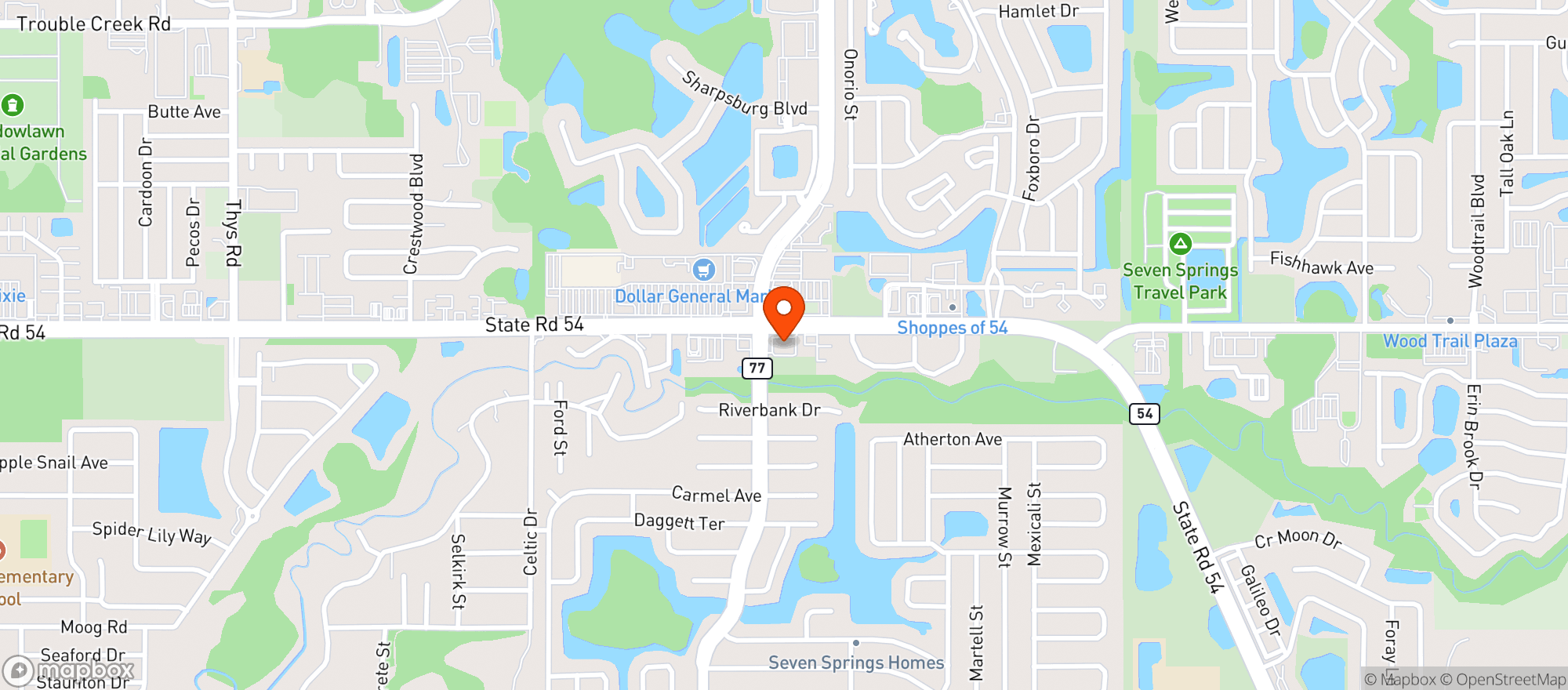Map showing Walgreen S #05857