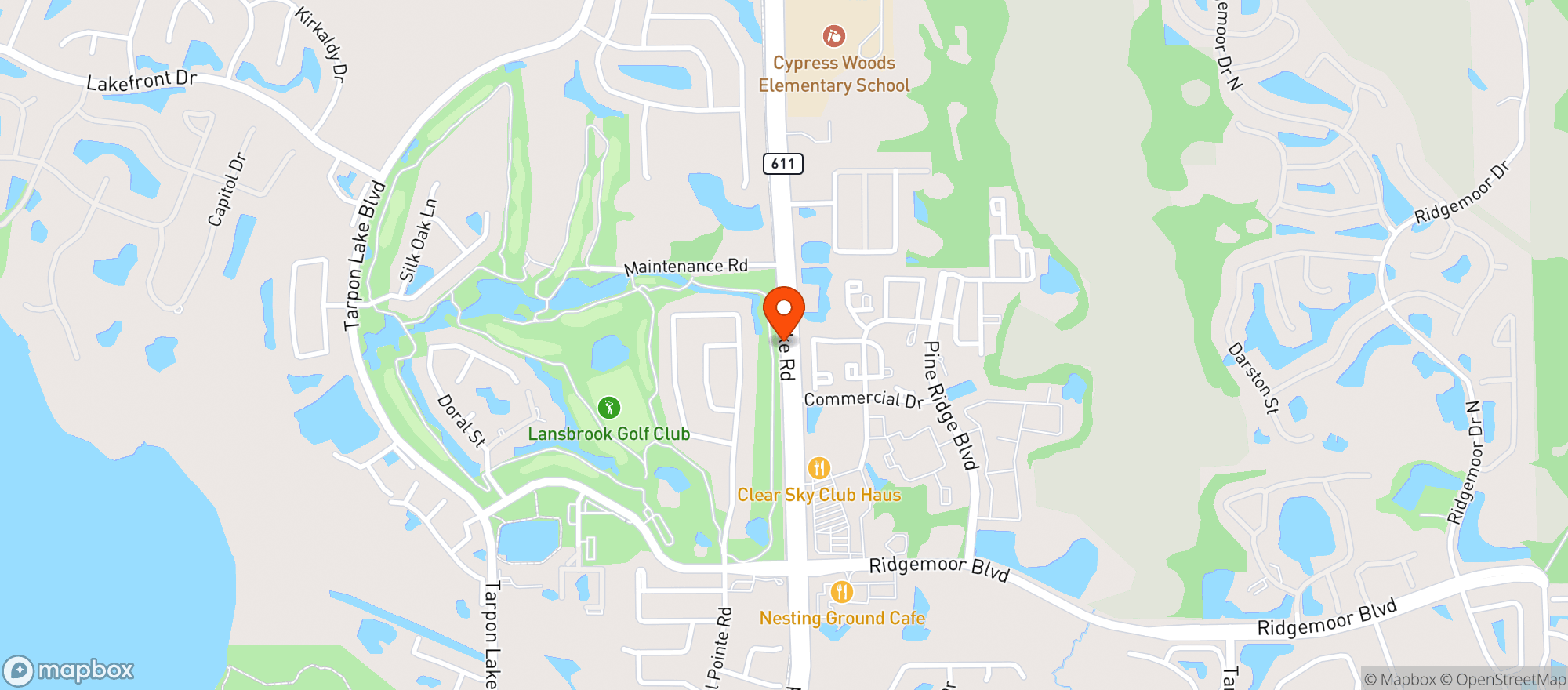 Map showing Clear Sky Club Haus #0