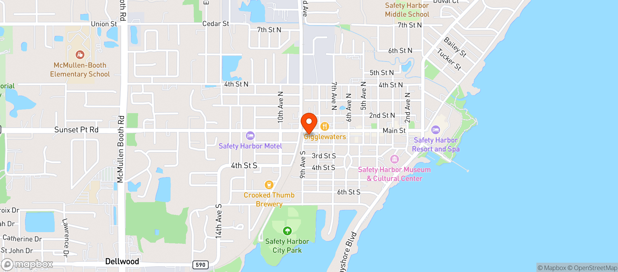 Map showing Harbor Bar
