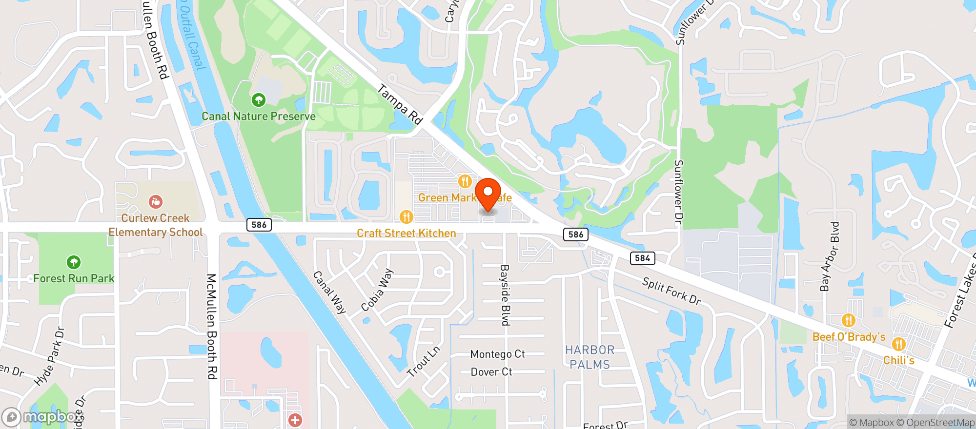 Map showing Luekens Liquors