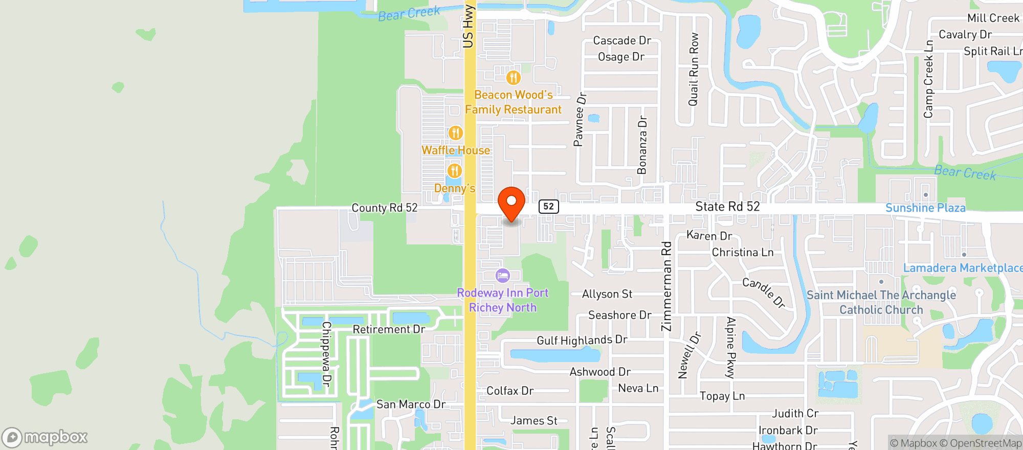 Map showing Dollar General #09343