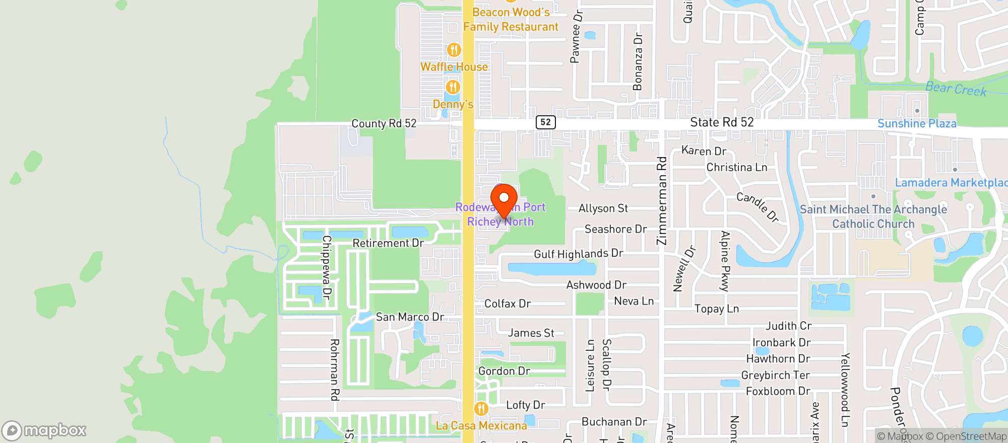 Map showing Hideaway