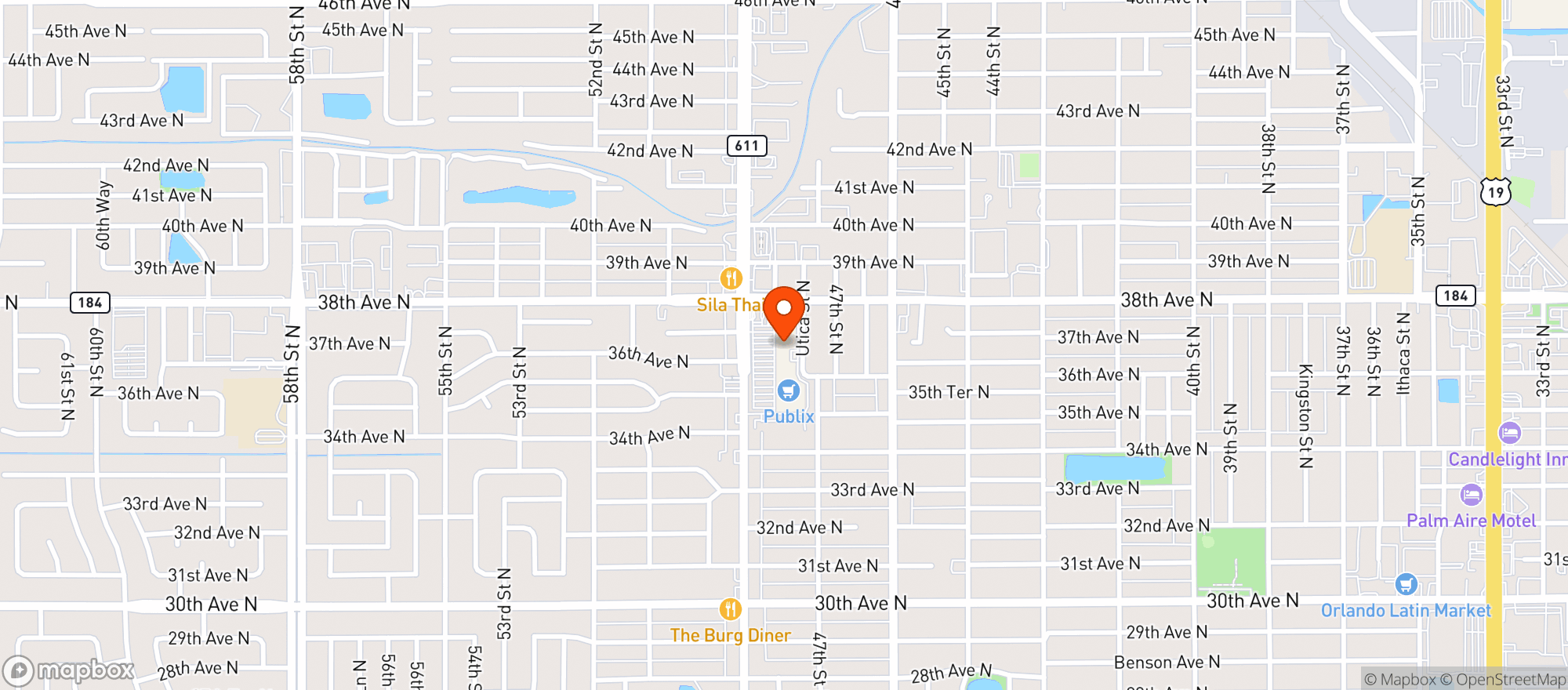 Map showing Disston Liquors