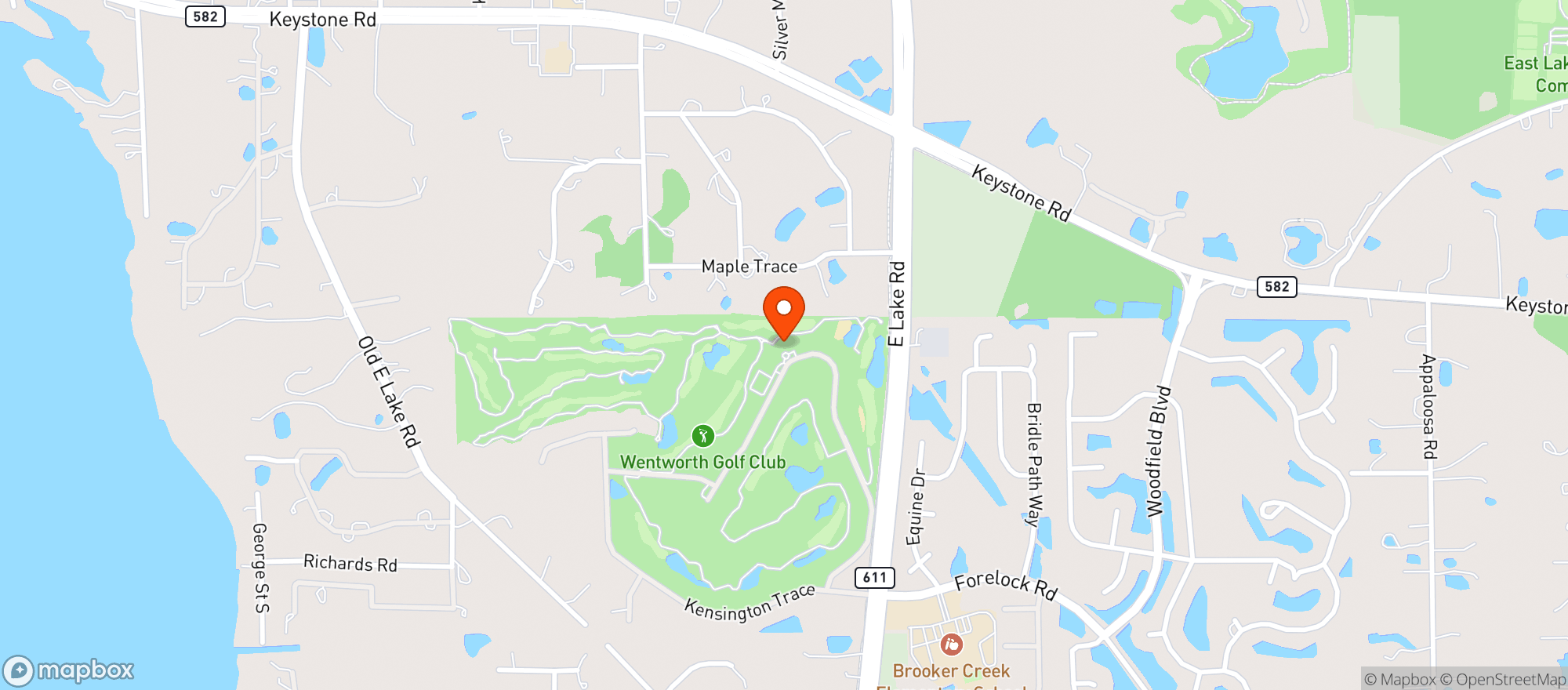 Map showing Wentworth Golf Club