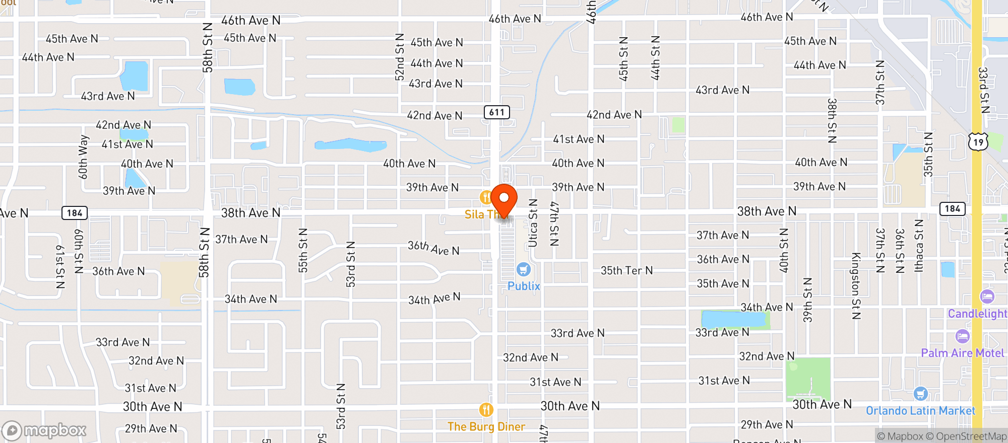 Map showing 49 Grocery Inc