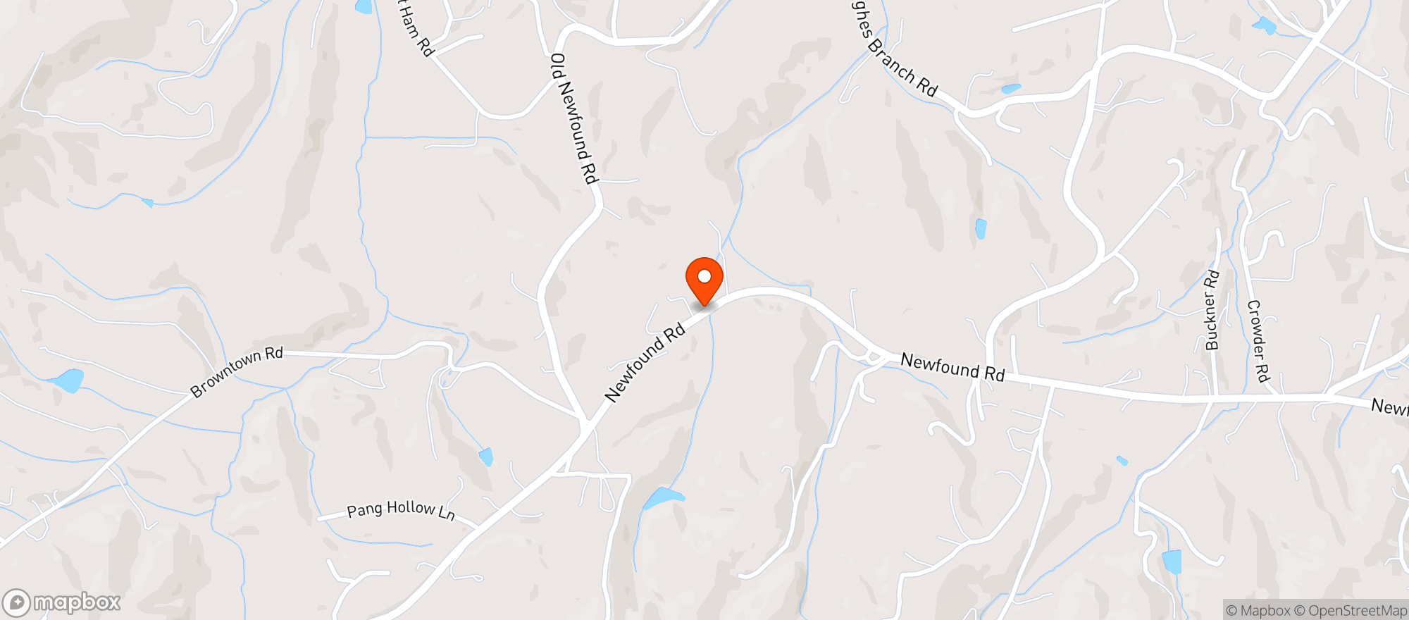 Map showing New Found Grocery