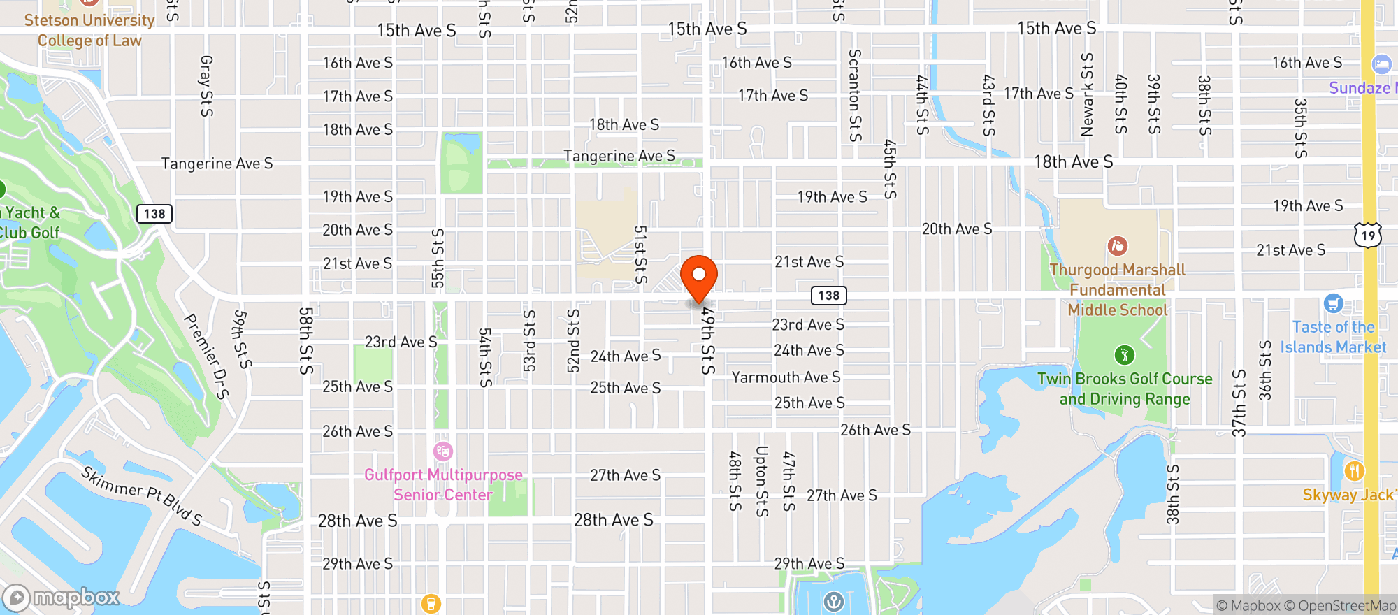 Map showing Julios Empanadas Gulfport
