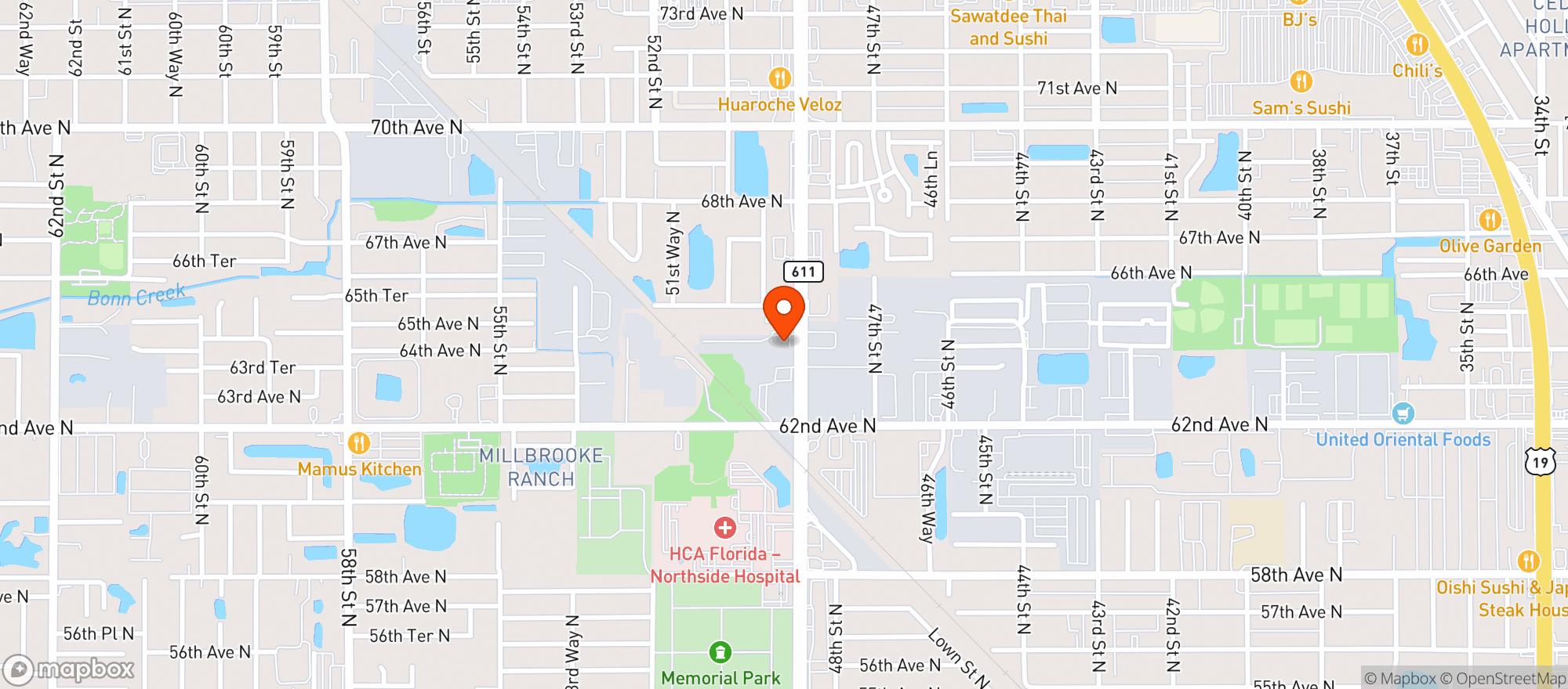 Map showing Pee-pa's Garage Craft Brewery