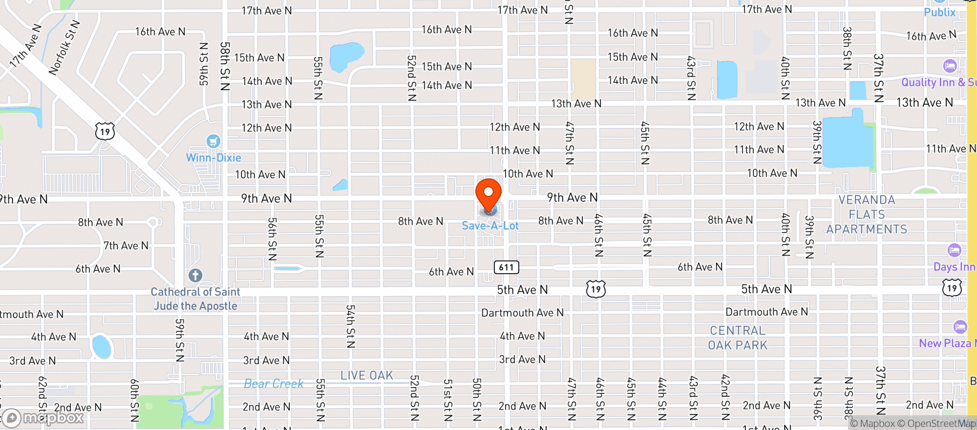 Map showing 49 Street Pub