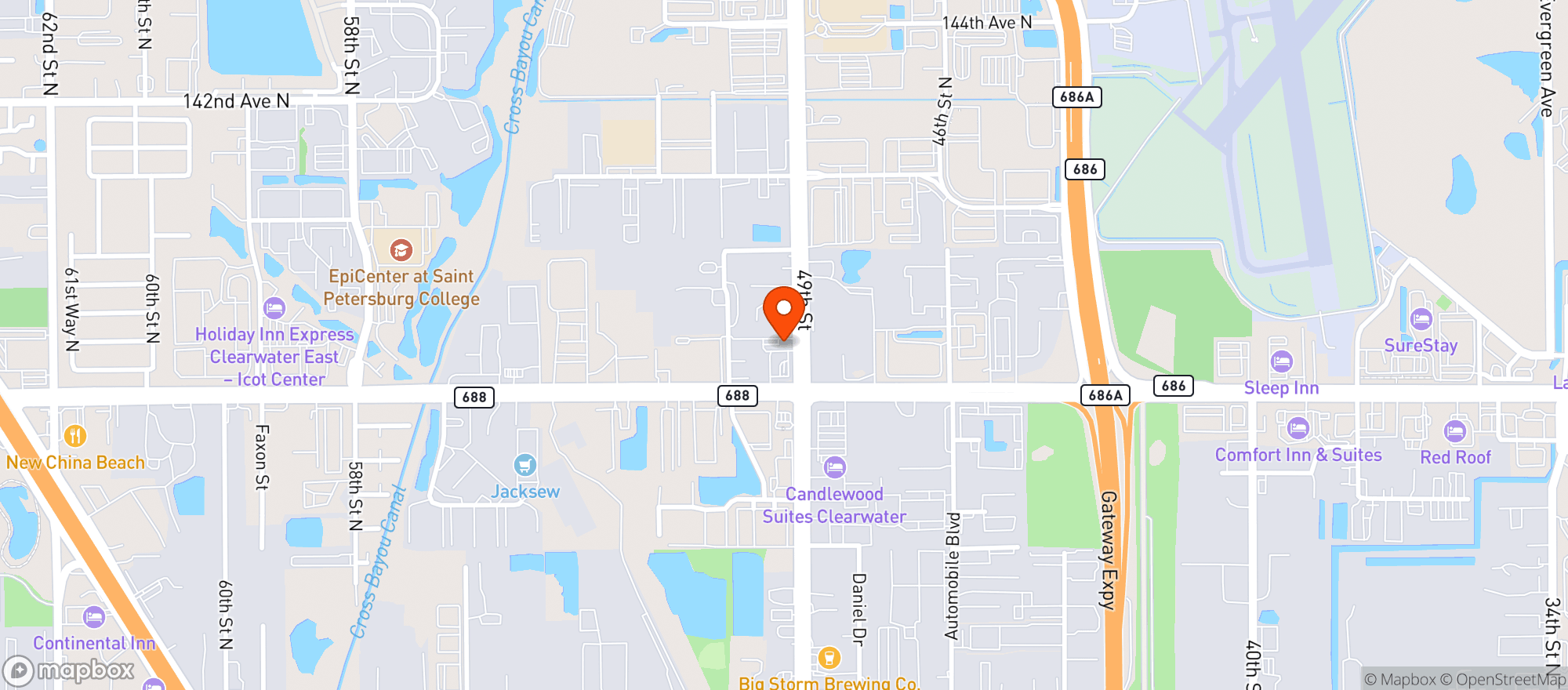 Map showing Mikes Pizza & Deli Station