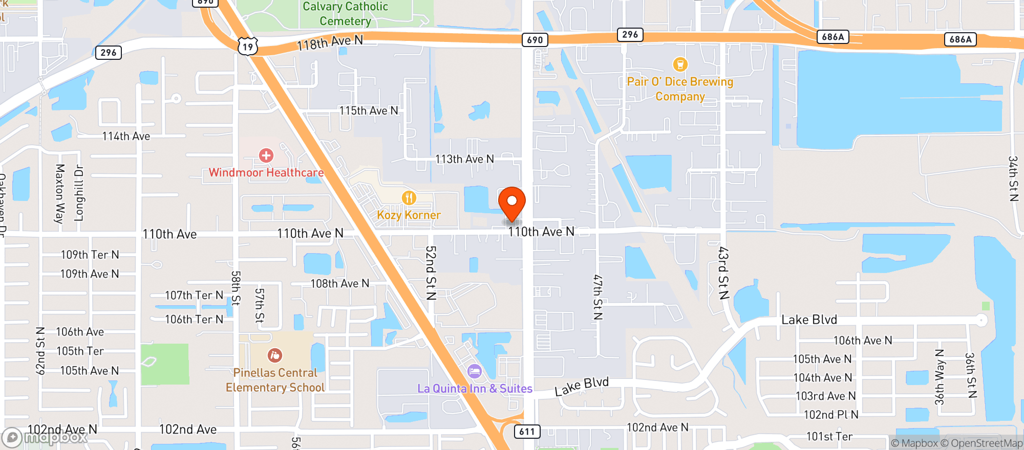 Map showing 49 Food Mart  Inc