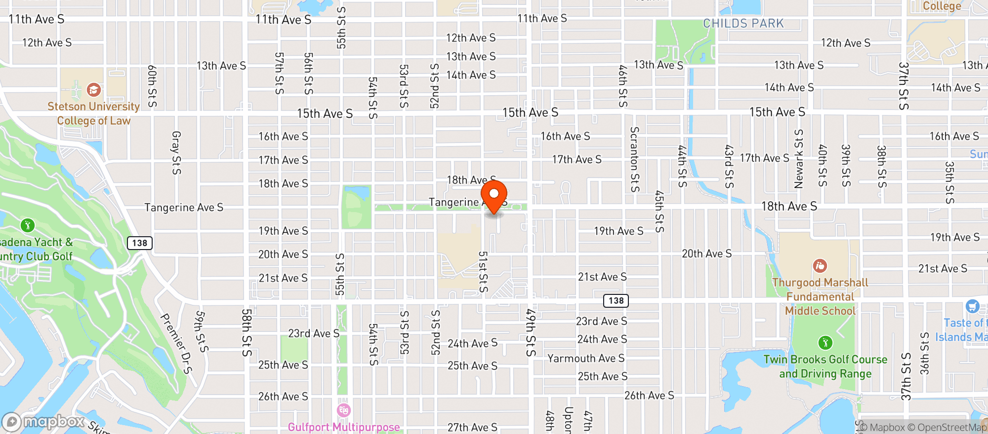 Map showing Salty Pup Coffeehouse & Bakeshop