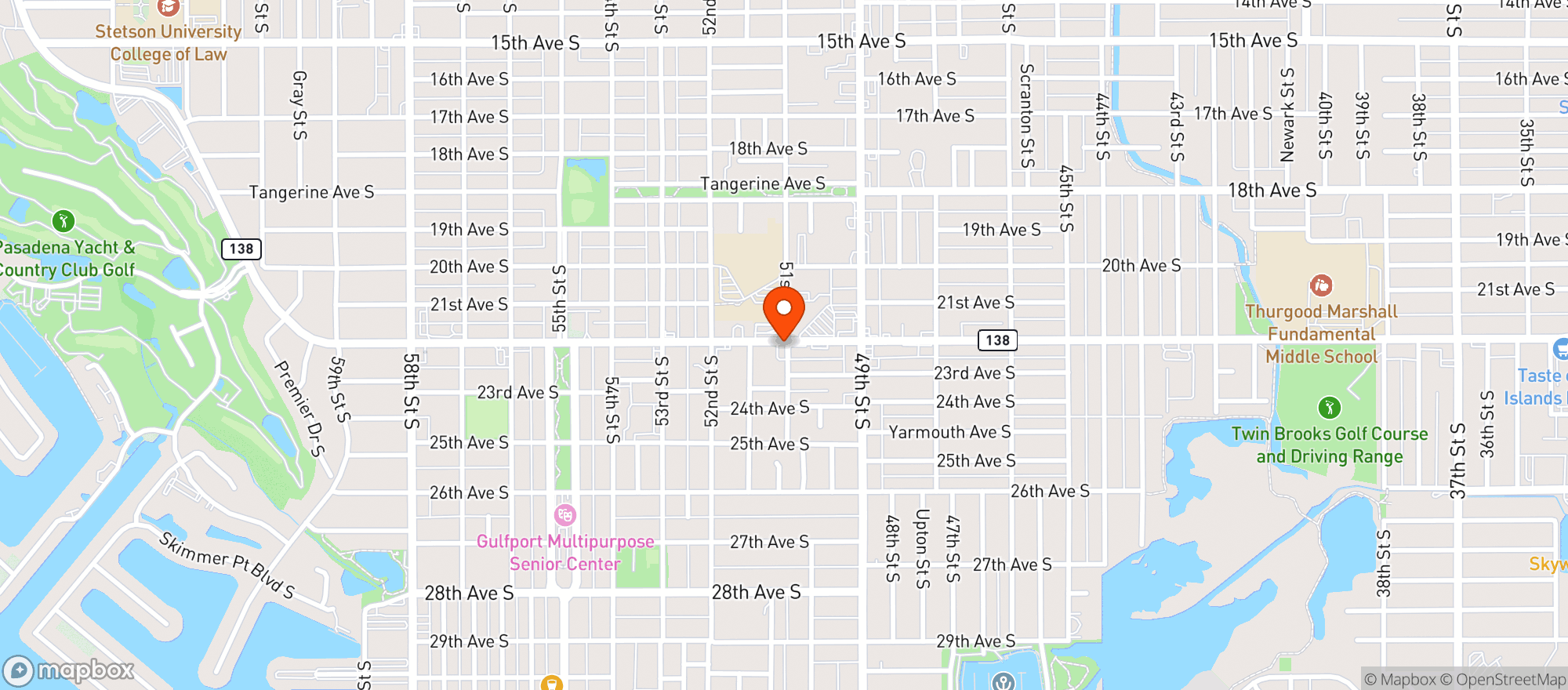Map showing johnny's smoke shop & kava bar - Gulf Port