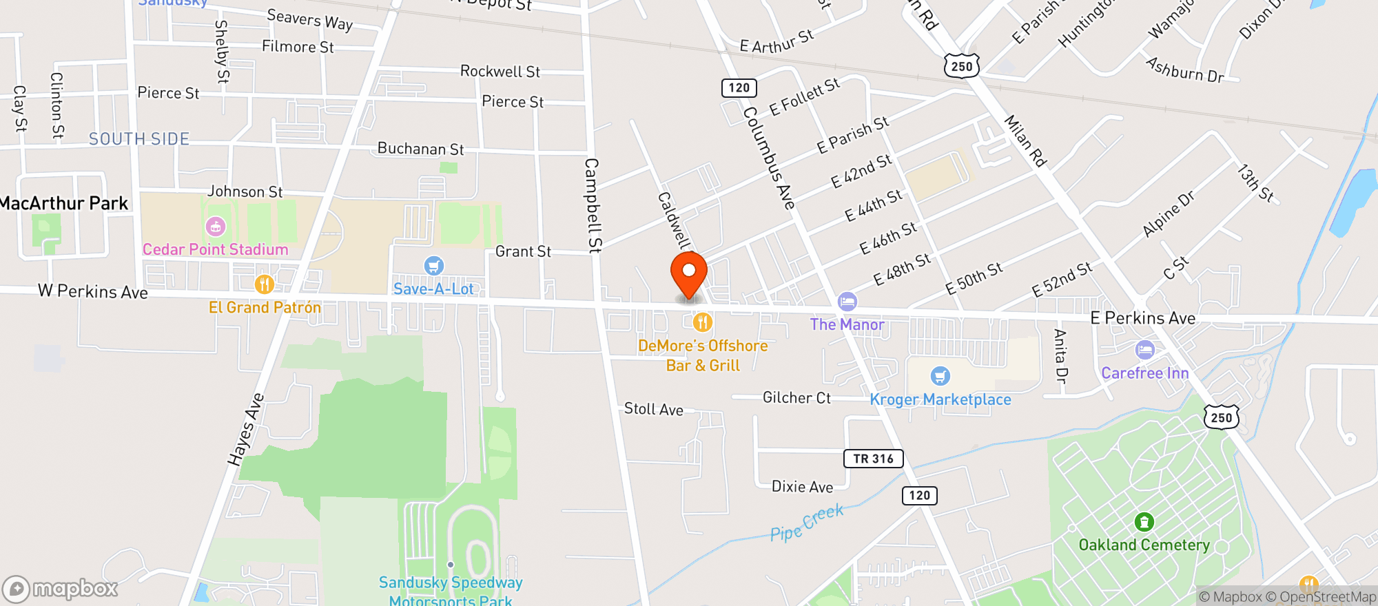Map showing BUTTS & MORE