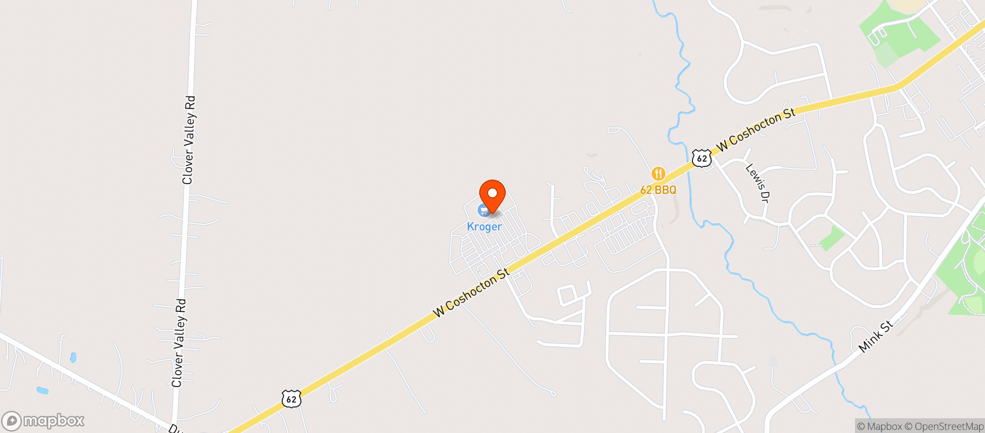 Map showing KROGER