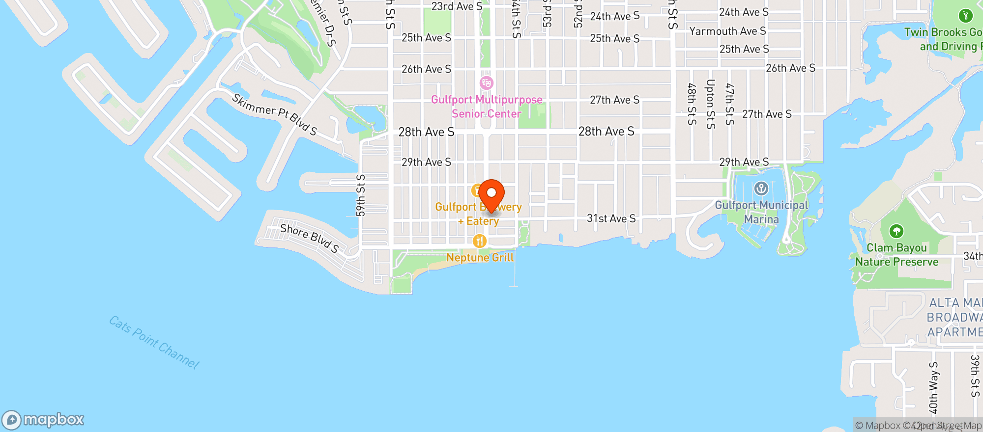 Map showing Sober Bar