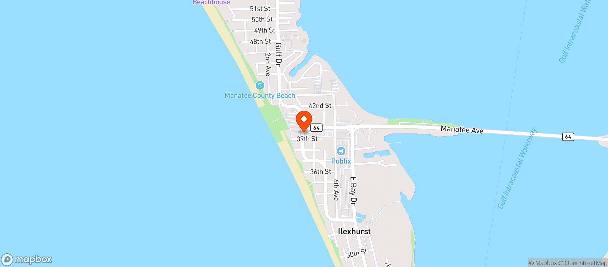 Map showing Skinny's Place