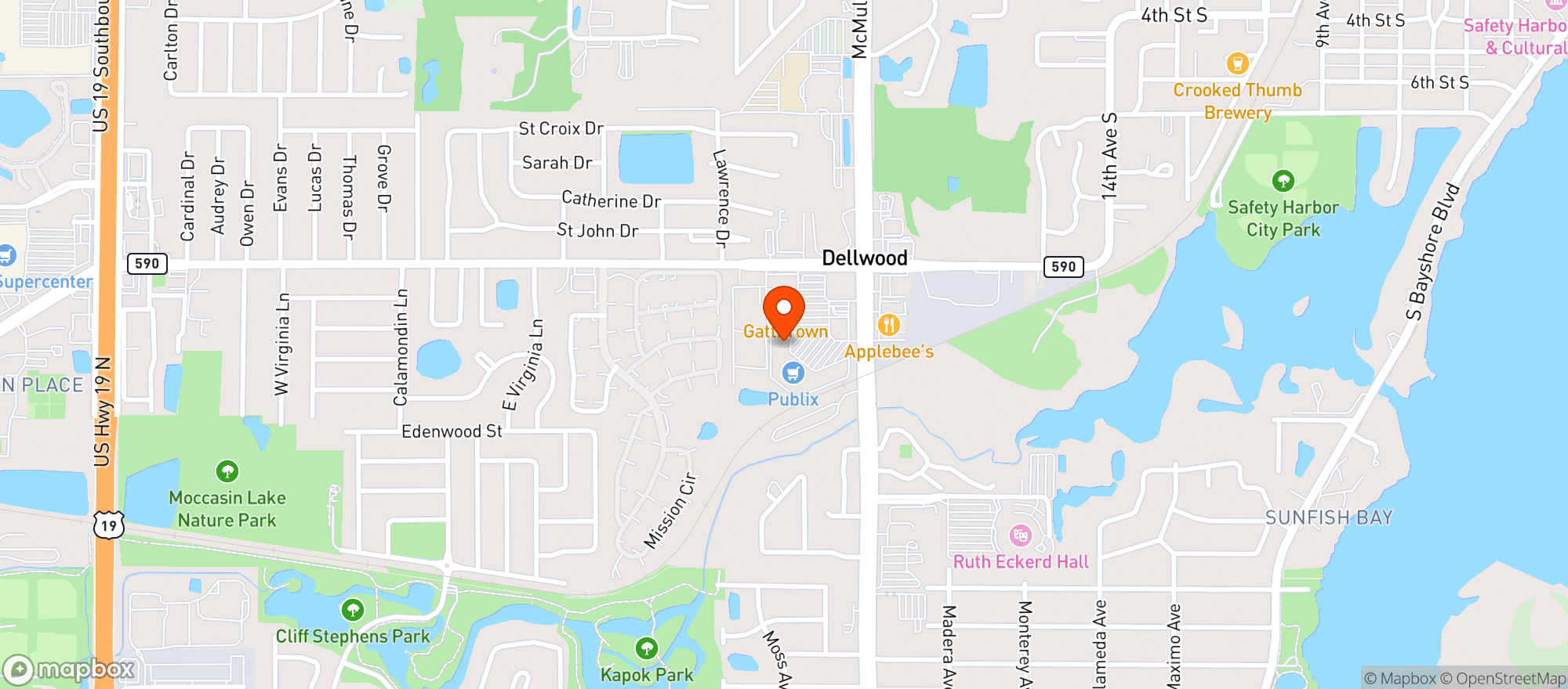 Map showing Publix Super Market