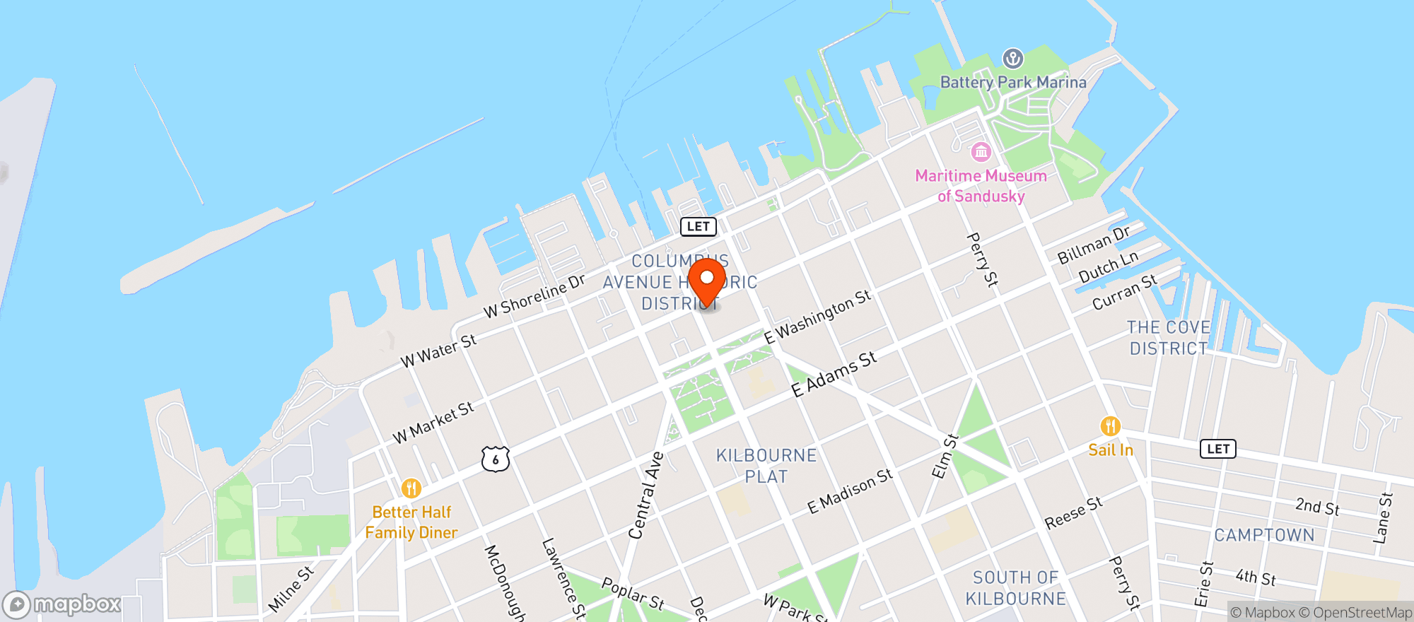 Map showing CLAG BREWING CO