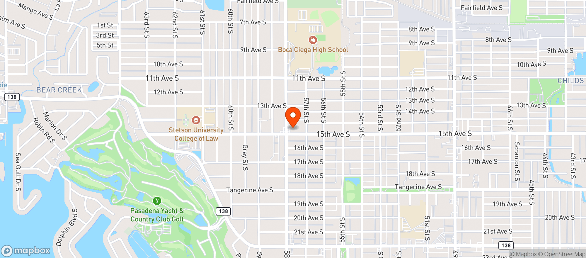 Map showing Suncoast Food Store