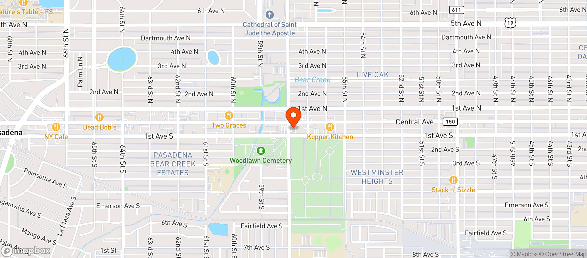 Map showing Circle K #7684