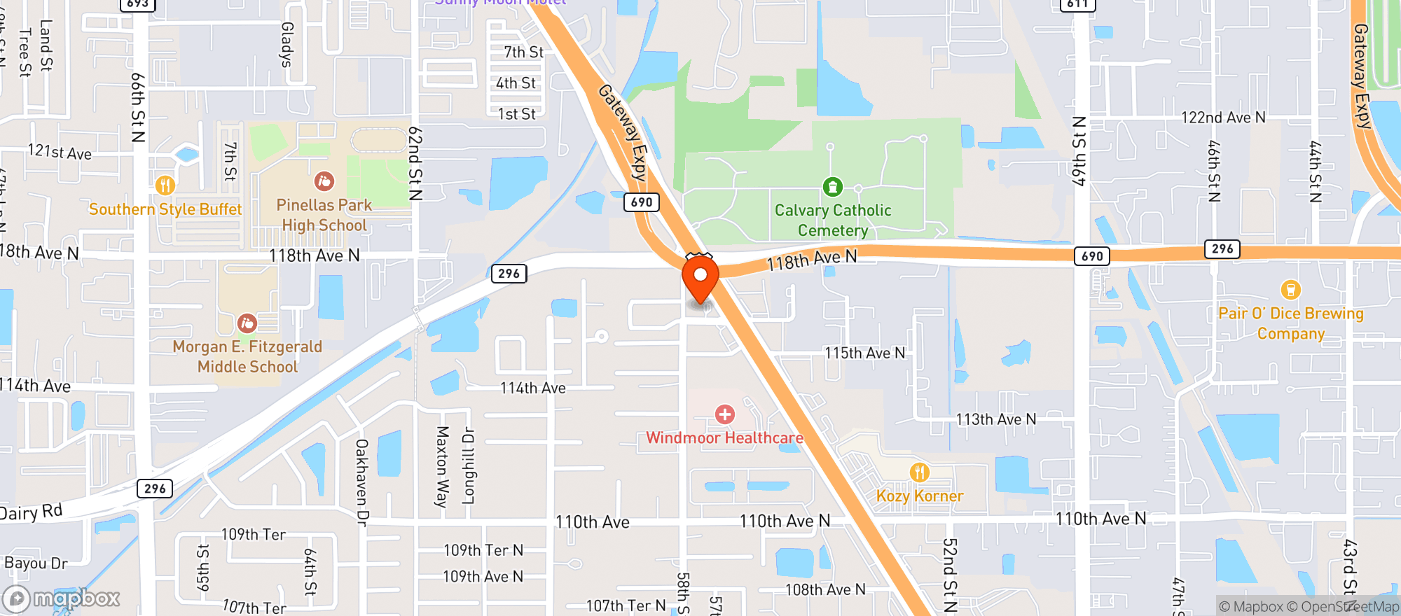 Map showing Royal Food Mart (clearwater)