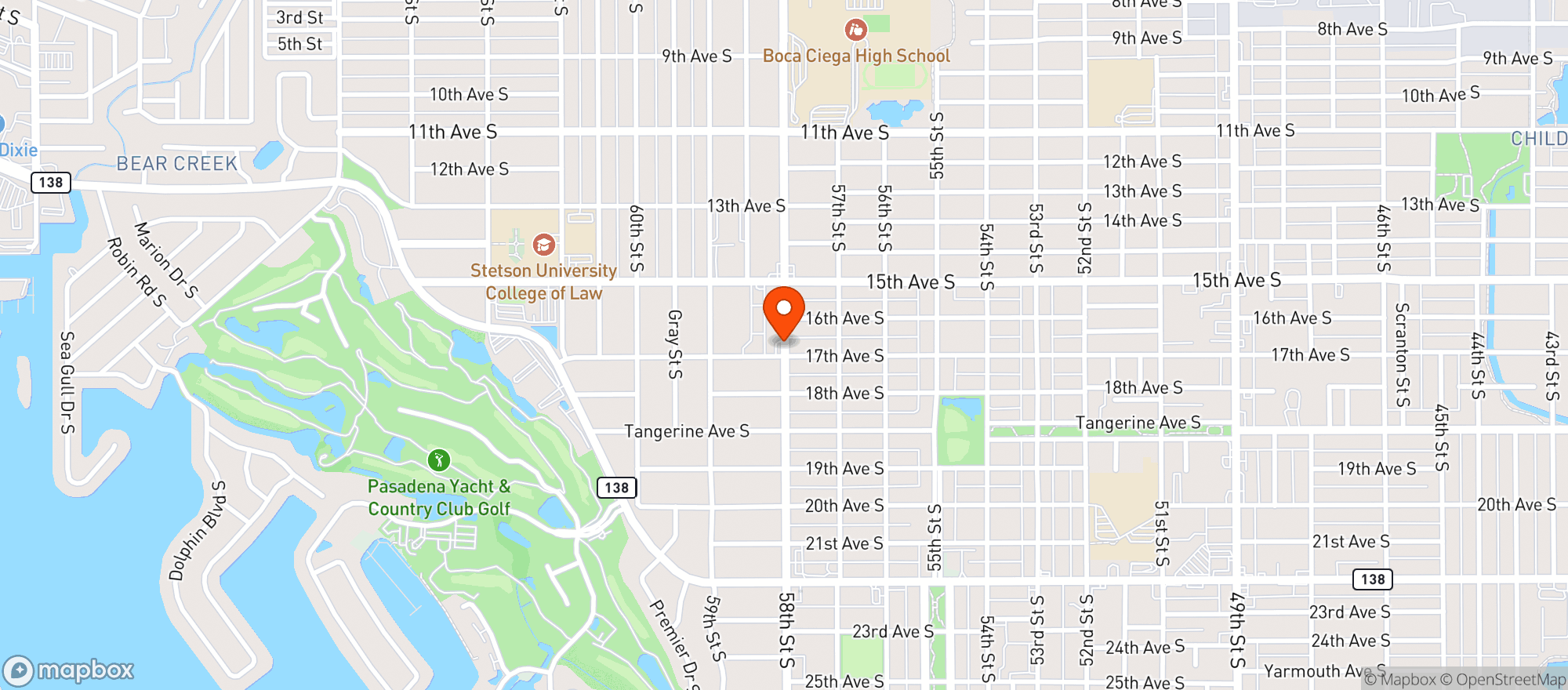 Map showing Gulfport Mini Mart