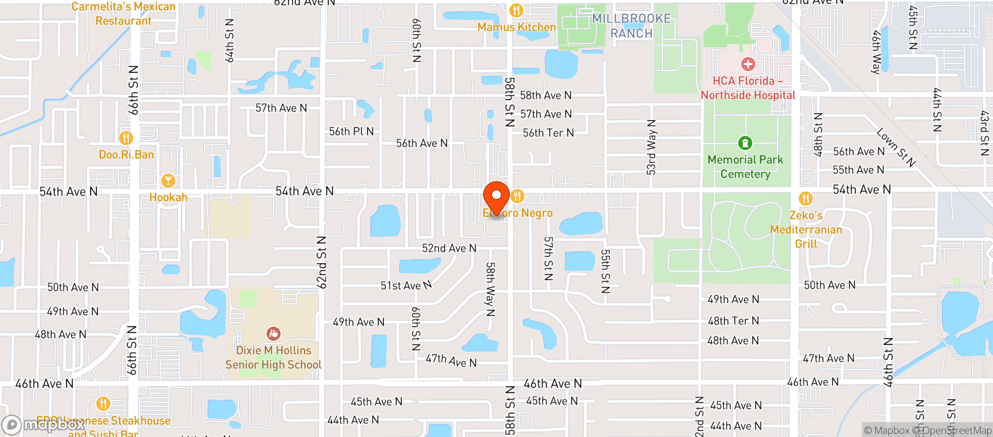 Map showing Winn Dixie
