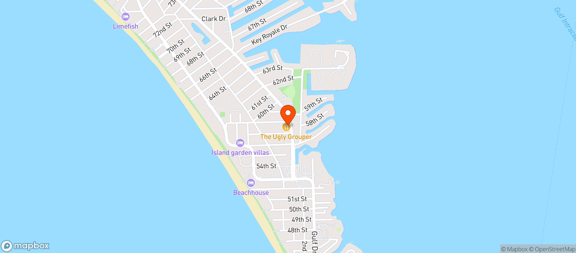 Map showing The Ugly Grouper