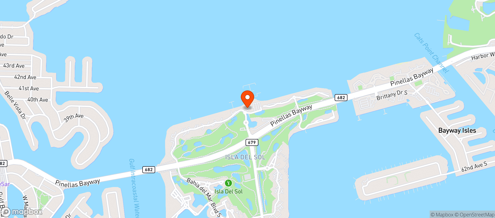 Map showing Isla Del Sol Yacht & Country Club