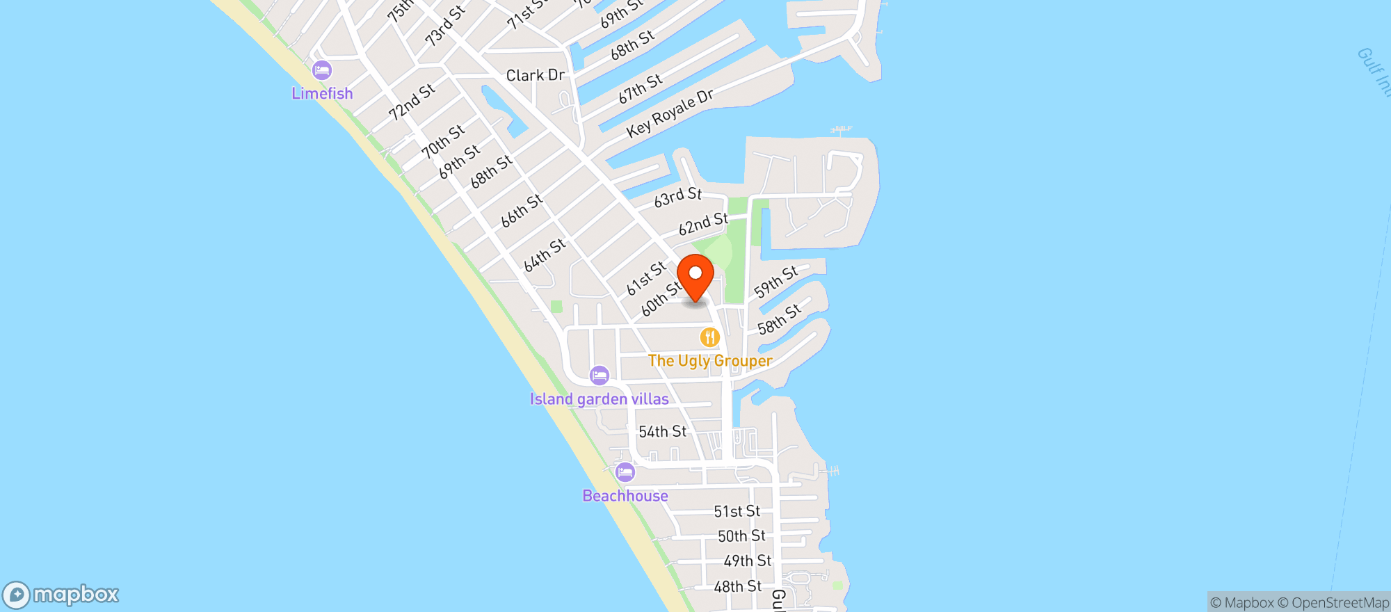 Map showing Duffys Tavern