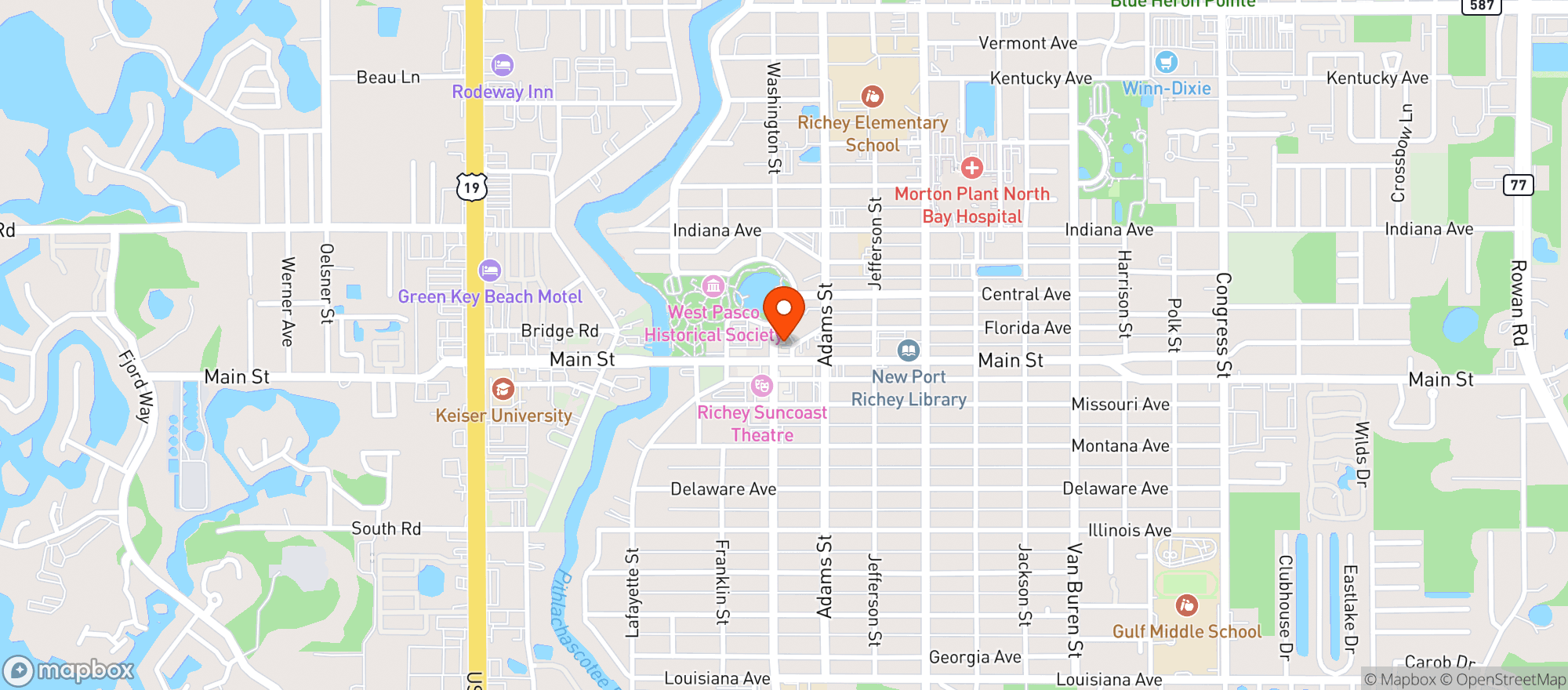 Map showing Little Coronas Cigar Lounge 0