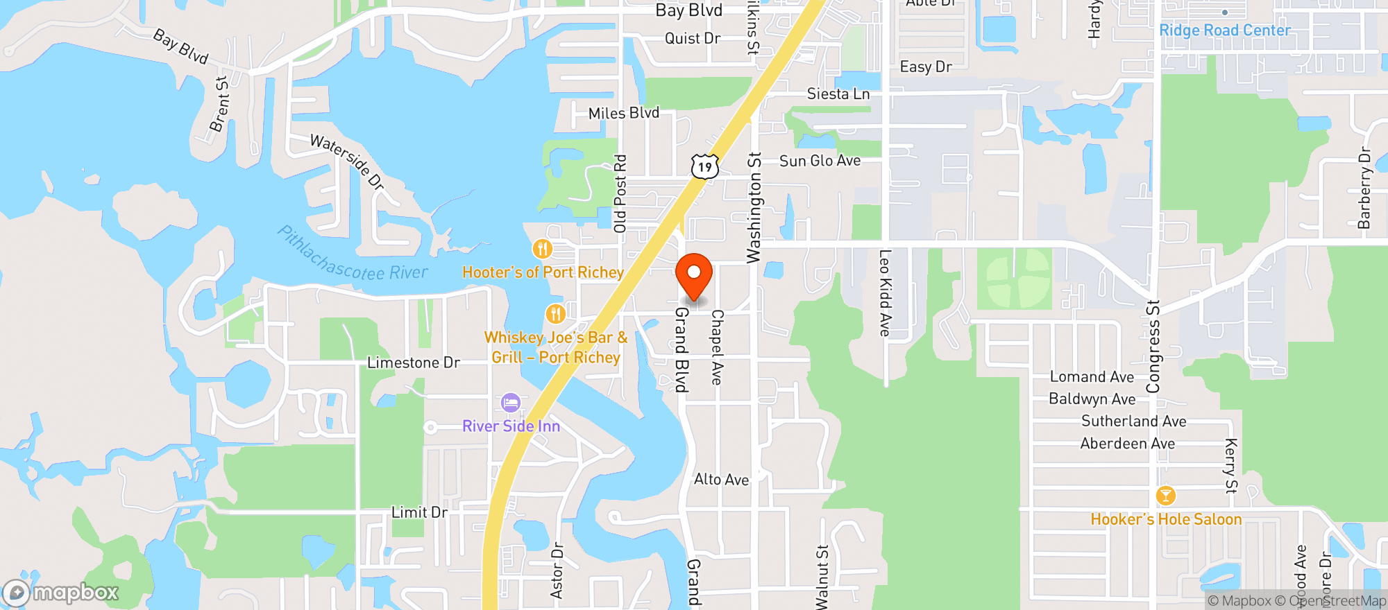 Map showing Shop N Go