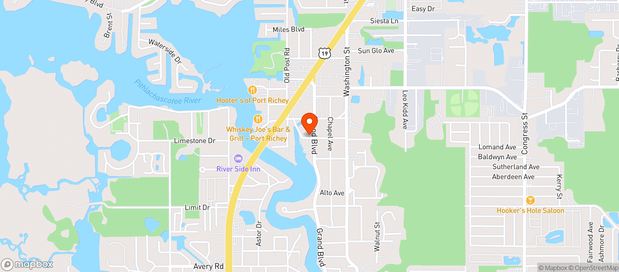 Map showing Dirty Mullet
