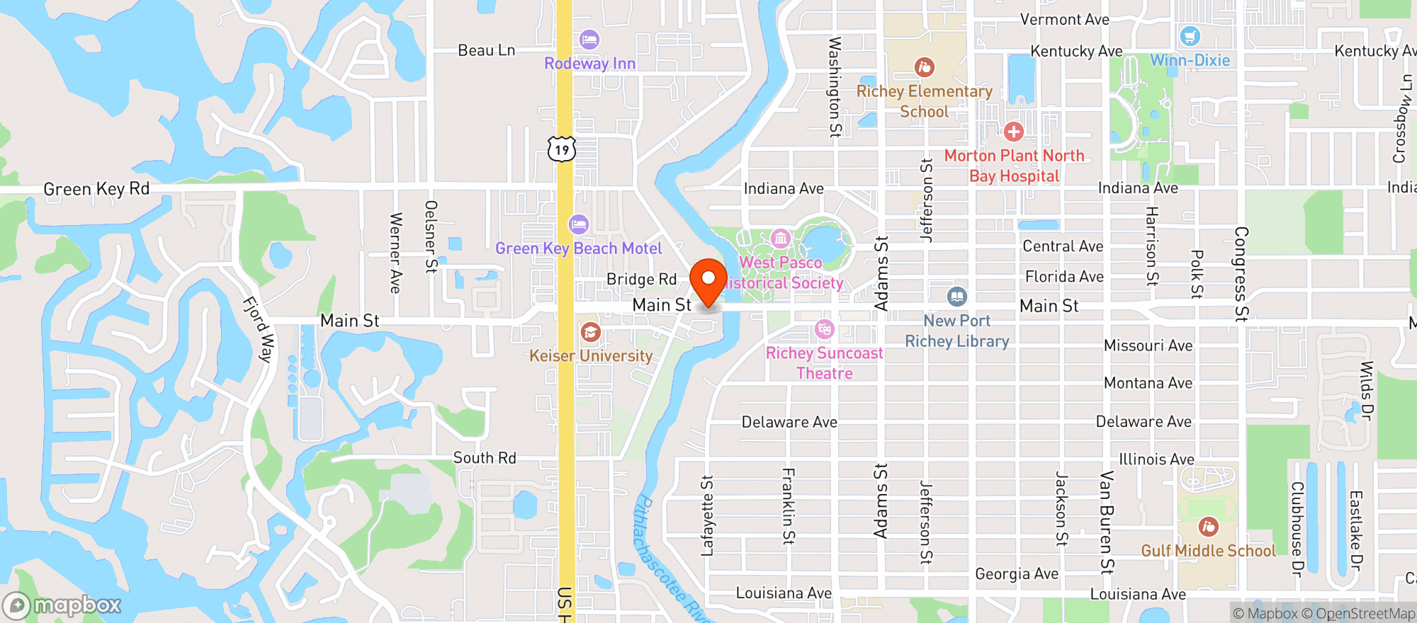 Map showing Dented Keg Ale Works