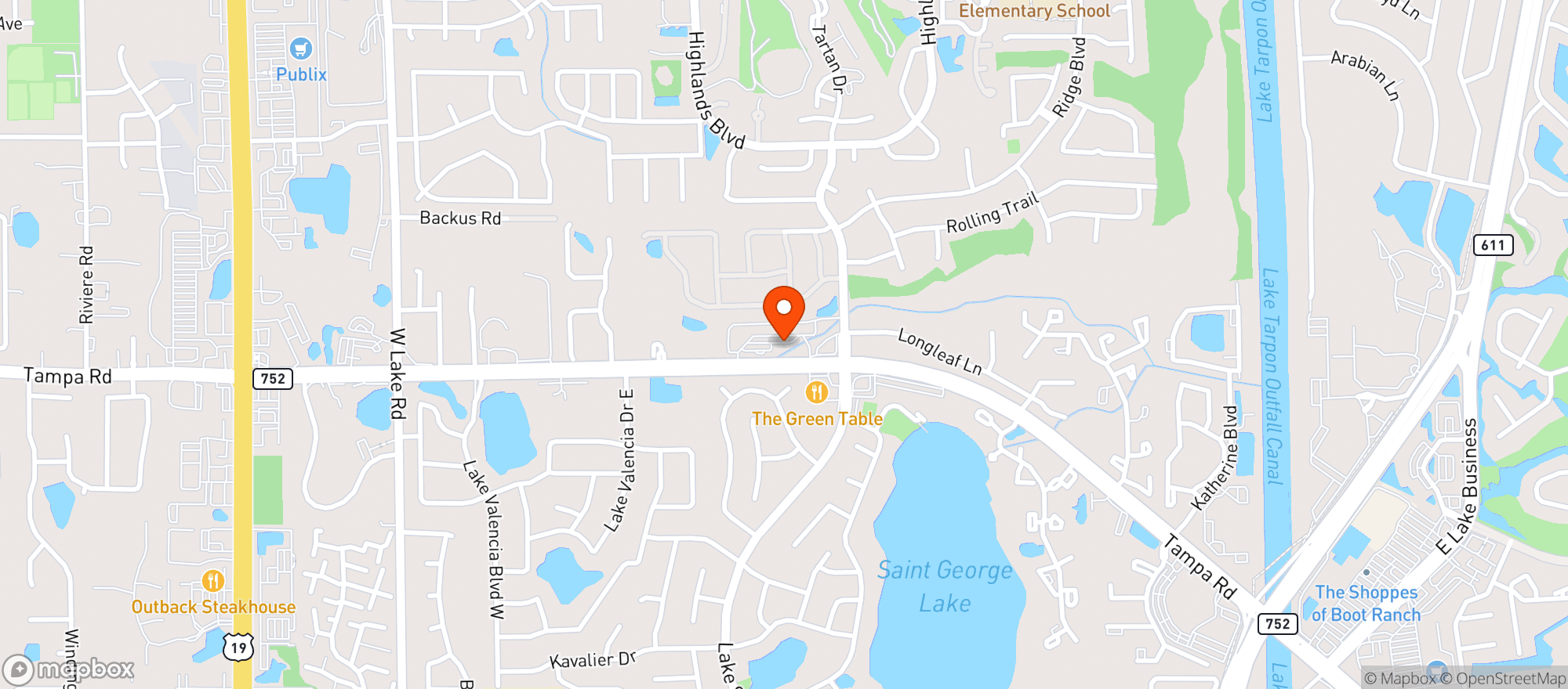 Map showing Vantage Wellness And Lounge Llc - Palm Harbor
