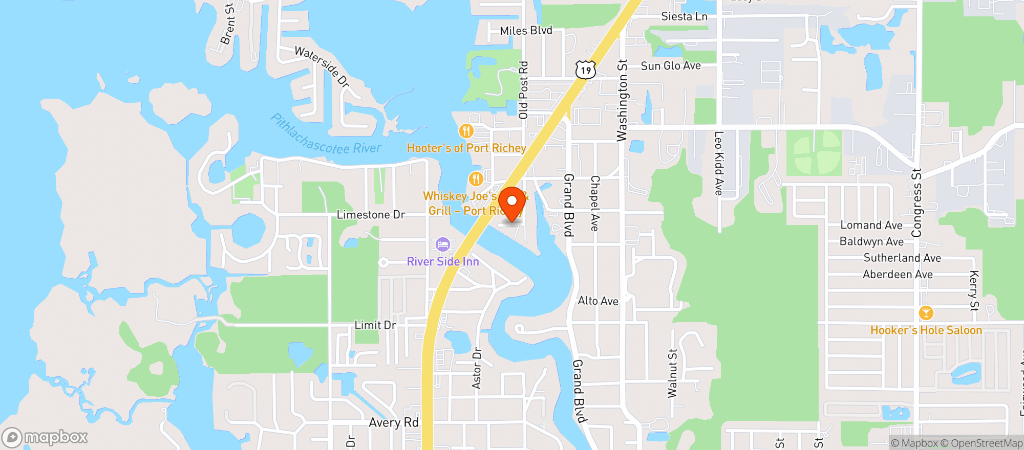 Map showing Crab Shack