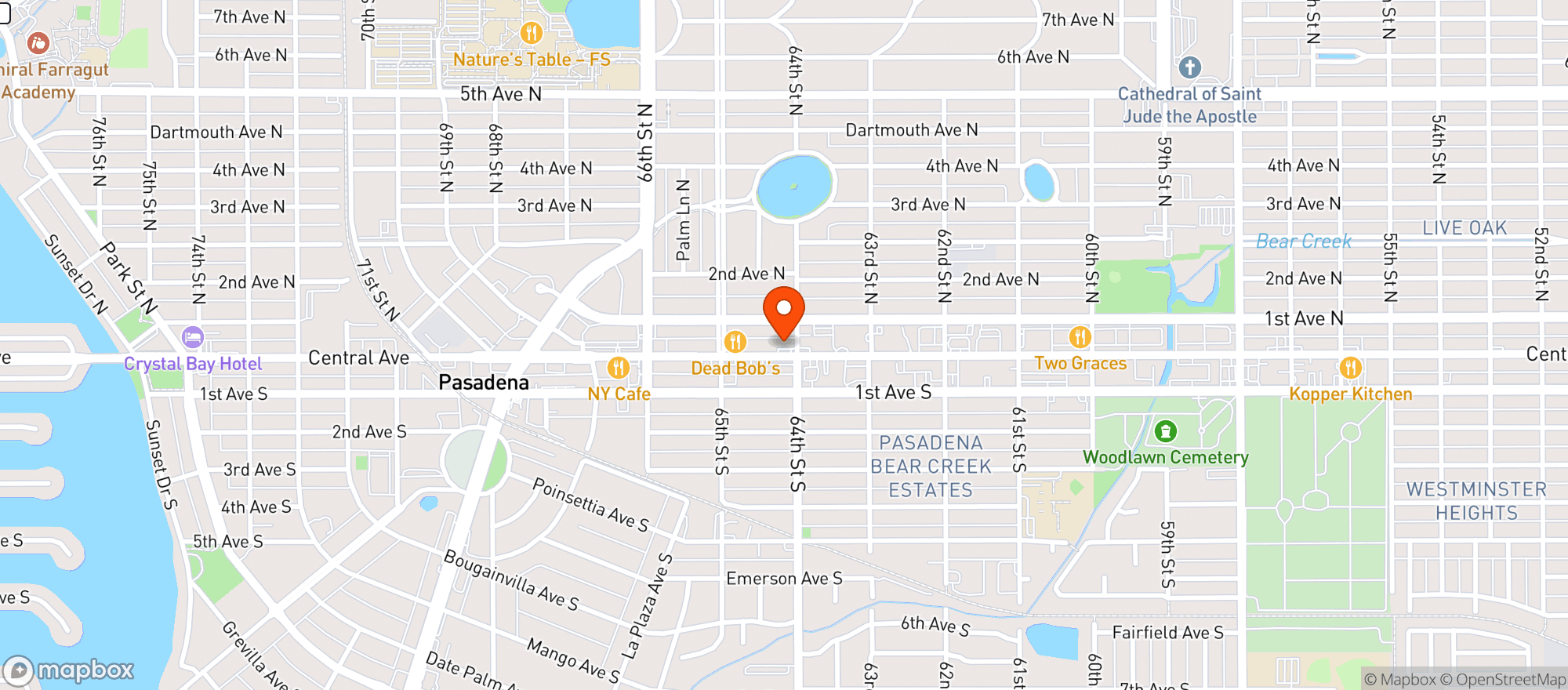 Map showing Sam S Food Mart