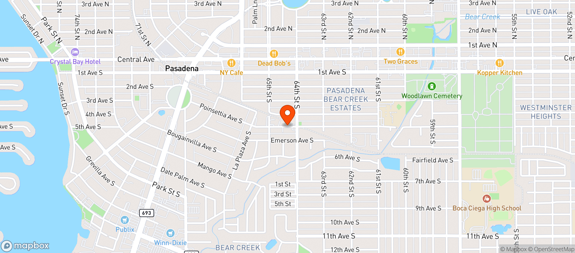 Map showing American Legion