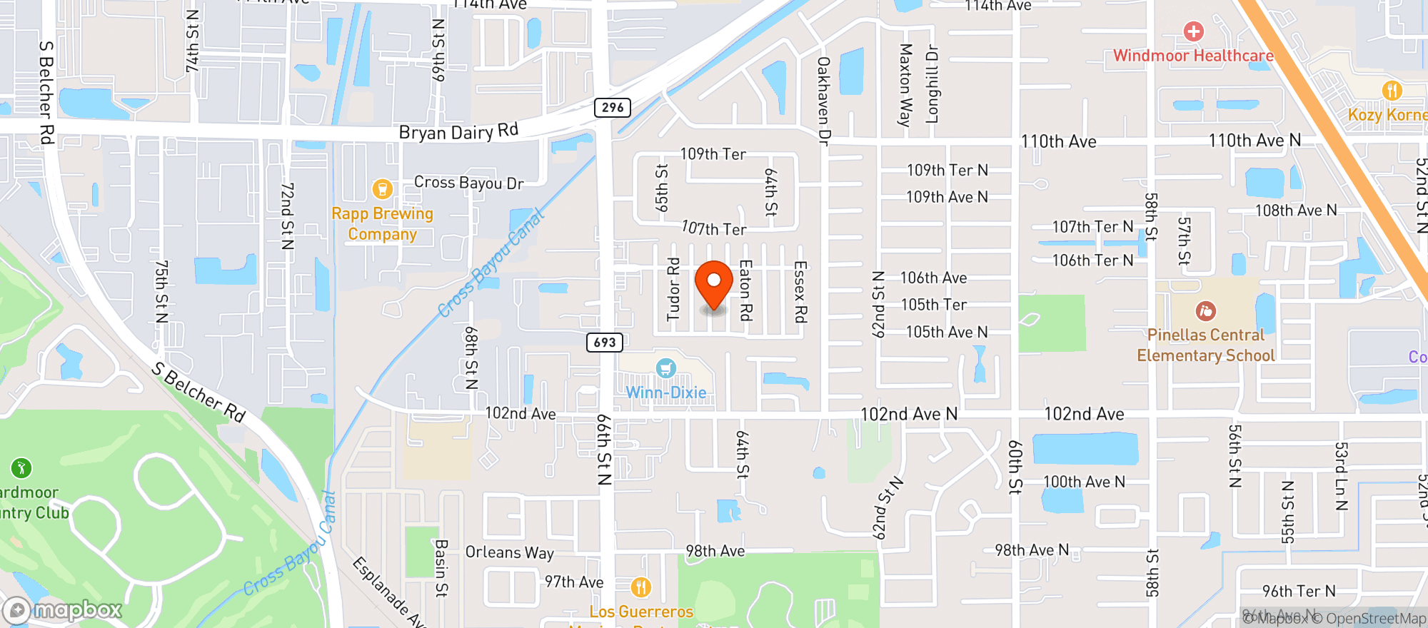 Map showing Pana Kava Java - Pinellas Park