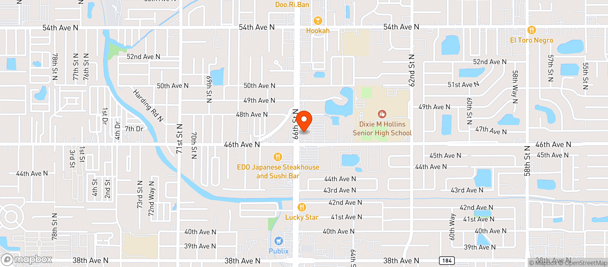 Map showing Racetrac #2426