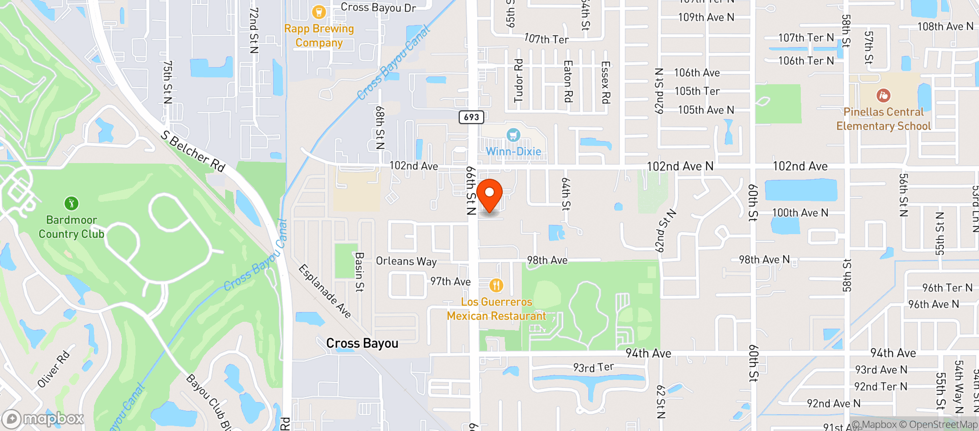 Map showing Greenline Products