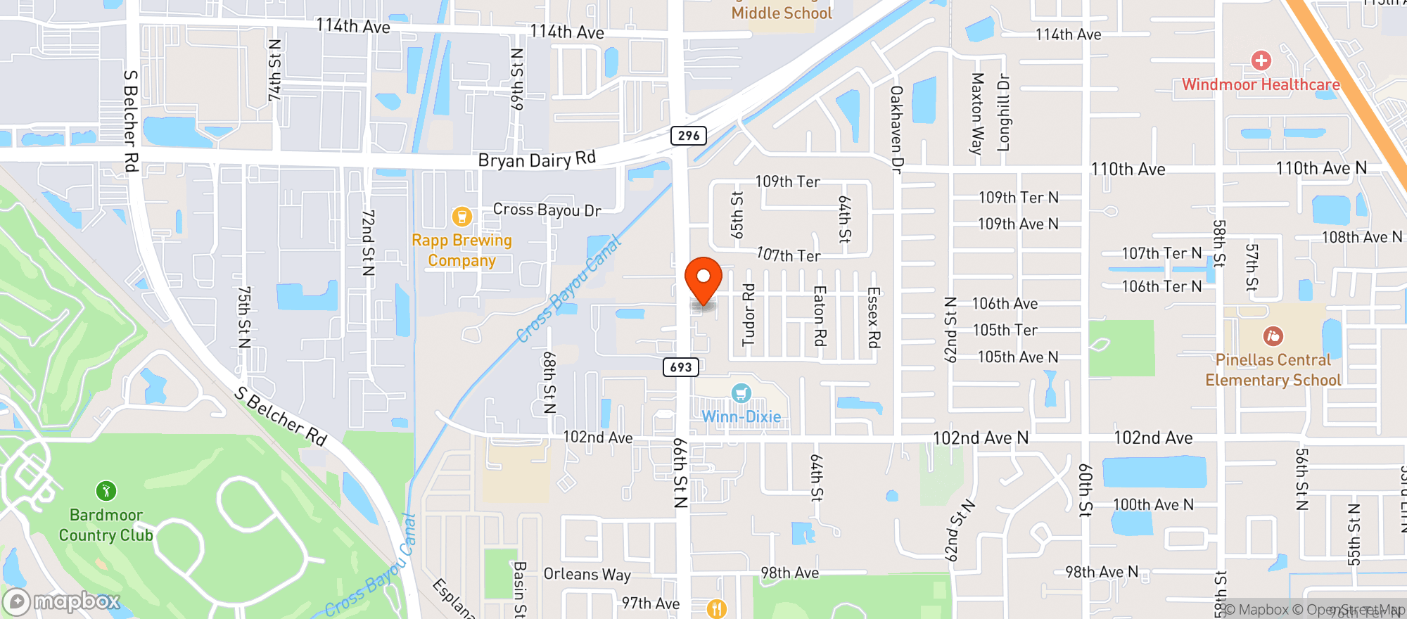 Map showing Circle K #9786