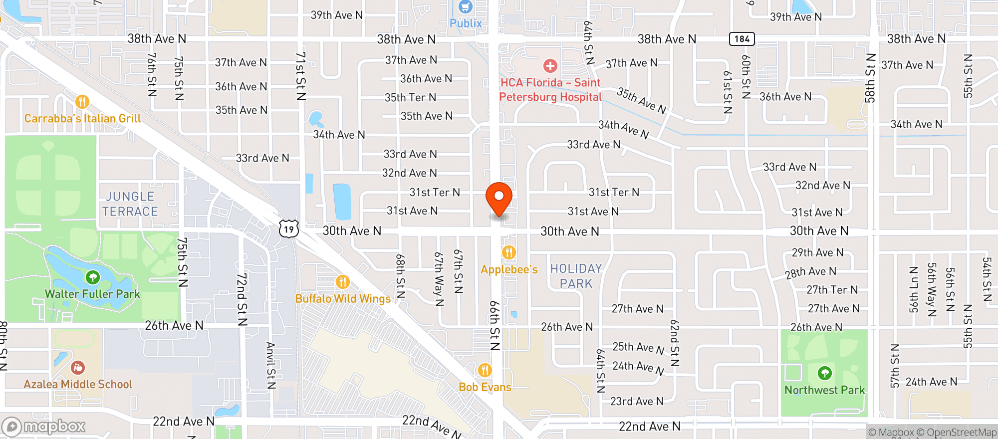 Map showing Speedway